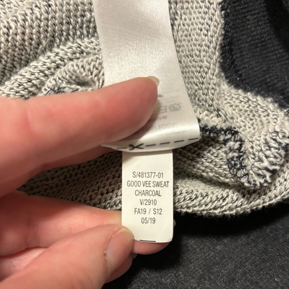 Large blue v neck Old Navy french terry sweatshirt with waistband, L - Picture 10 of 10